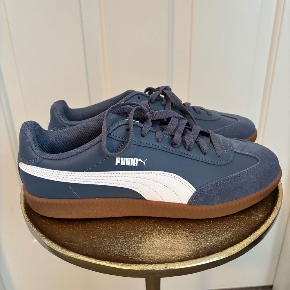 Puma Navy and White Sneakers